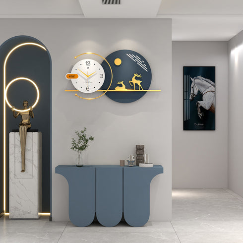 Artistic deer wall clock