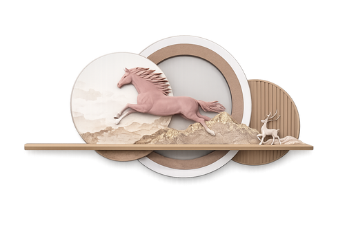 Majestic Horizon 3D Horse Wall Decor with LED