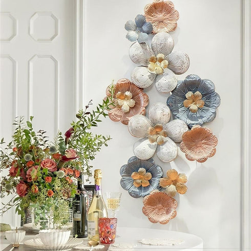 Classy floral affair metal wall art