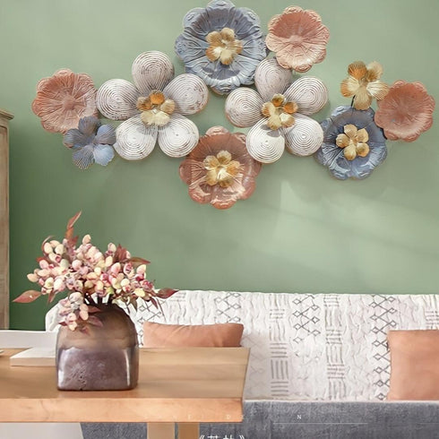 Classy floral affair metal wall art