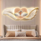 Pair of Swan with Feather Crystal Wall Art with LED