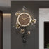 Elegant Floral luminous Metal Wall Clock with LED