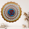 Om metal wall art with LED