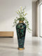 Green leafs Metal Vase