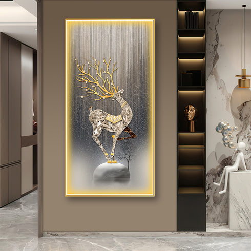 Luxury deer Crystal Painting with LED