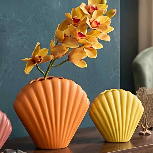 Shell Decor Vase- Set of 2