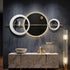 Couple in a circles Metal Wall Art With LED -style 2