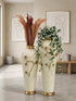 Hammered Metal Vase- set of 2- Off white