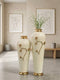Hammered Metal Vase- set of 2- Off white