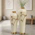 Hammered Metal Vase- set of 2- Off white