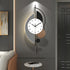 Modern Orbit Metal Wall Clock with LED