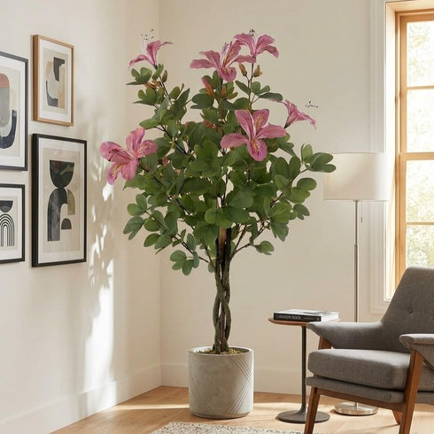 Orchid Artificial Plant (Bauhinia)- 51 inch (Natural Feel)