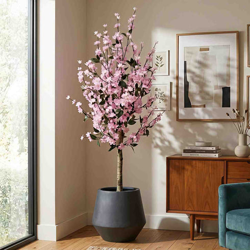 Pink Cherry Blossom Artificial Plant (Sakura tree)- 57 inch (Natural feel)