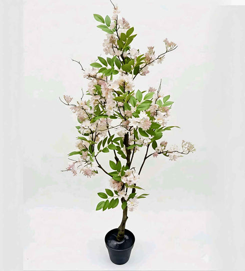 White Cherry Blossom Artificial Plant (Dogwood tree)- 51 inch (Natural feel)