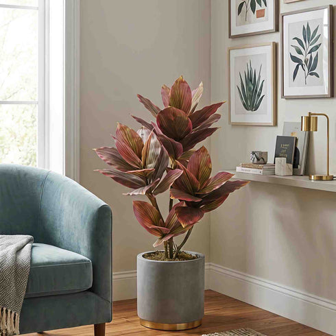 Cordyline fruticosa/Ti Artificial Plant - 36 inch (Natural feel)