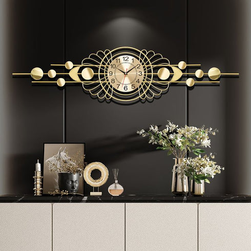 Golden Orbit Designer Wall Clock