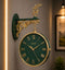 Heritage Dual Dial Station Clock With Deer