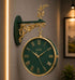 Heritage Dual Dial Station Clock With Deer