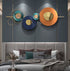 Circles in multicolour metal wall art