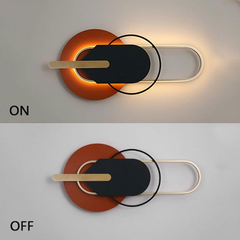 Oval luxe metal Wall Art with Led