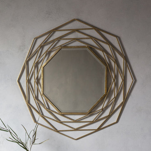 Golden Round geometric mirror- 24 inches dia
