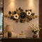Majestic Floral metal wall clock with Black Dial