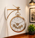 Dual Dial Station Clock with Moving Gear