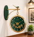 Dual Dial Station Clock with Moving Gear