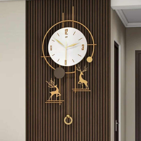Fancy Wall Clock With Deer