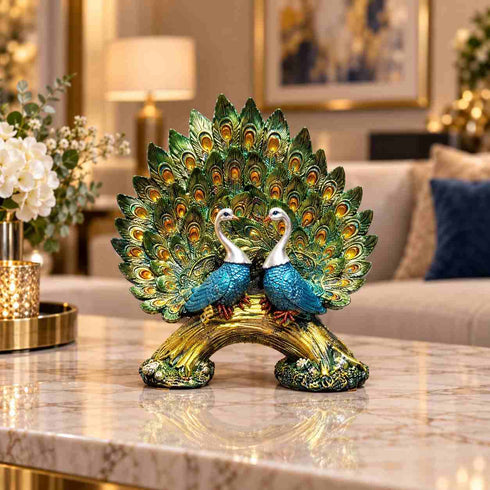 Peacock Elegance Sculpture