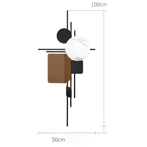 Geometric Fusion Metal Wall art- Style 2