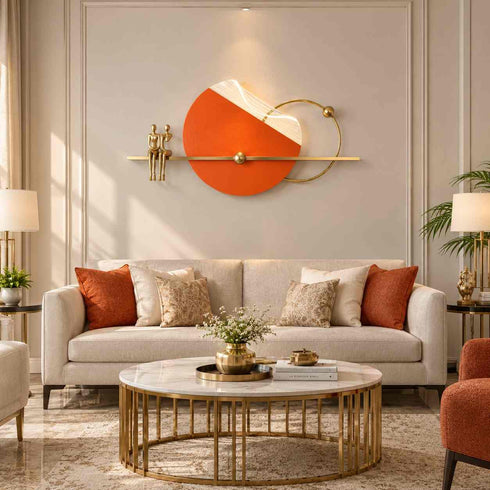 Eclipse Elegance metal wall Art with LED - imported