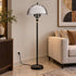 Opal Glow Floor Lamp- Black