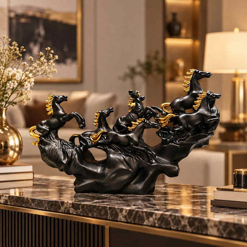 Majestic Gallop Horse Sculpture (7 horses)