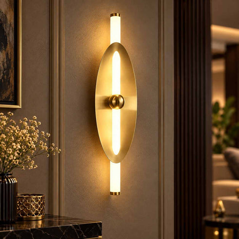 Celeste Marble Glow Wall Lamp- Gold