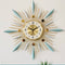 Sea Green with Golden sunburst Wall Clock- style
