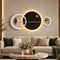 Couple in a circles Metal Wall Art With LED -style 2