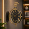 Black and golden Dual Dial Station Clock