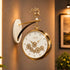 Dual Dial Station Clock with Moving Gear- with Deer