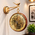 Royal Bird Dual Dial Station Clock - Moving Gear