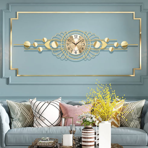 Golden Orbit Designer Wall Clock