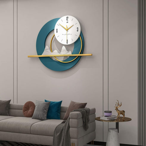 Turquoise with white wall clock