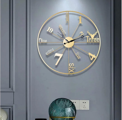 Alpha Numeric Round Clock