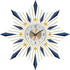 Blue with golden sunburst Wall Clock