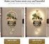 Vertical nature inspired crystal wall art with LED- Style 2