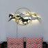 7 running horse in ring wall art with led