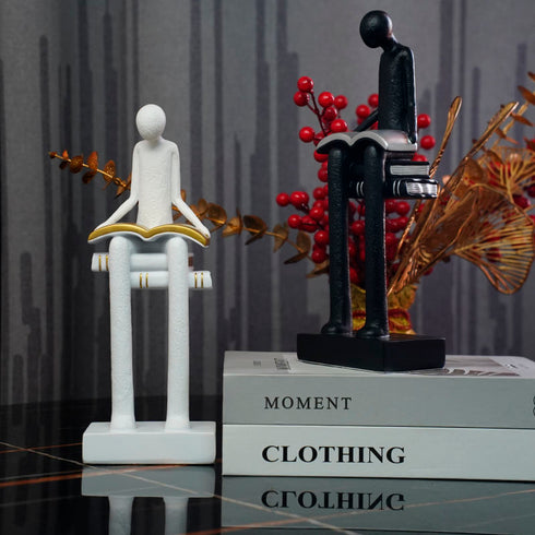 Reading a Book Decorative Artifacts- set of 2