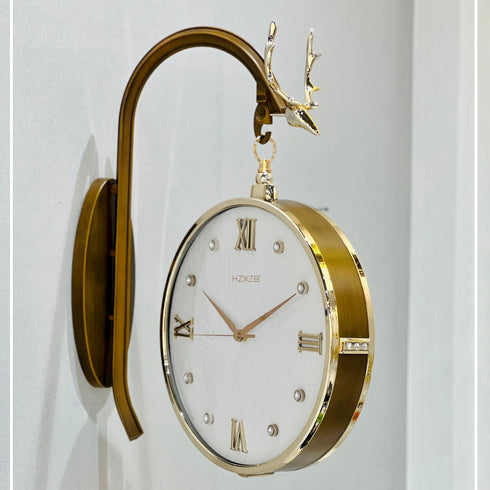 Sleek minimalist Dual Dial Station Clock