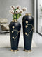 Hammered Metal Vase- set of 2- Black