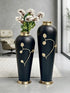Hammered Metal Vase- Black